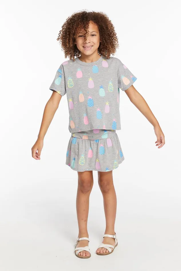 Kids Girls Chaser Brand Multi Pineapple Girls Tee