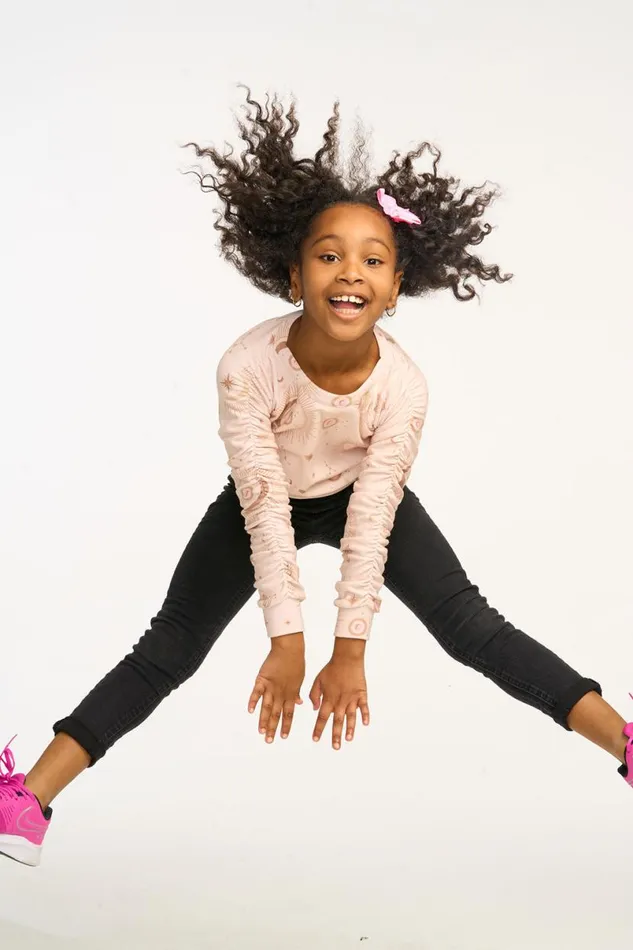 Kids Girls Chaser Brand Mystical Sky Shirred Cozy Knit Pullover