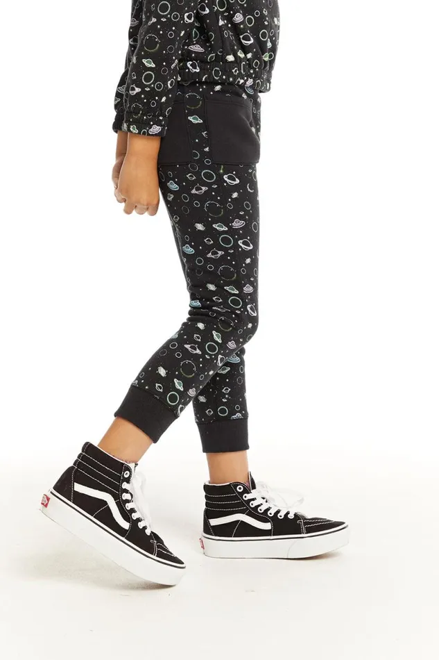 Kids Girls Chaser Brand Neon Space Pants