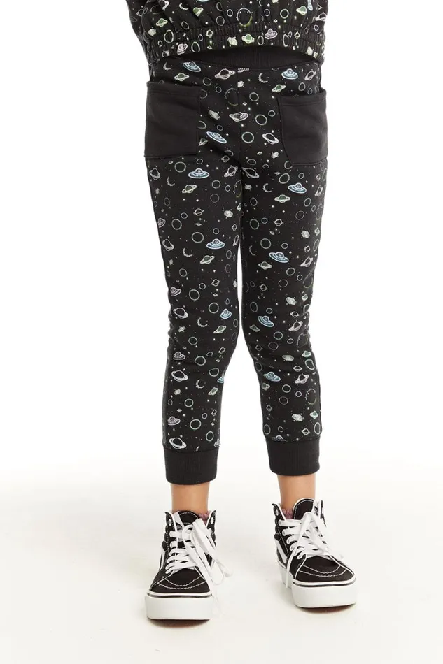 Kids Girls Chaser Brand Neon Space Pants