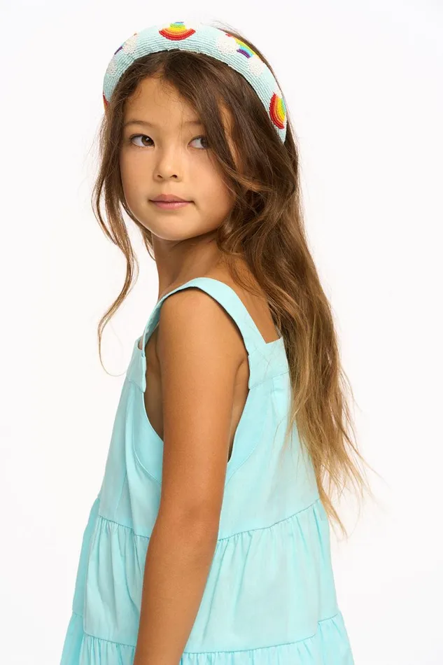 Kids Girls Chaser Brand Nova Cotton Poplin Tank Dress 8211 Clear Blue