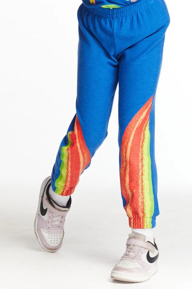 Kids Girls Chaser Brand Painted Rainbow Girls Cozy Knit Sweatpants