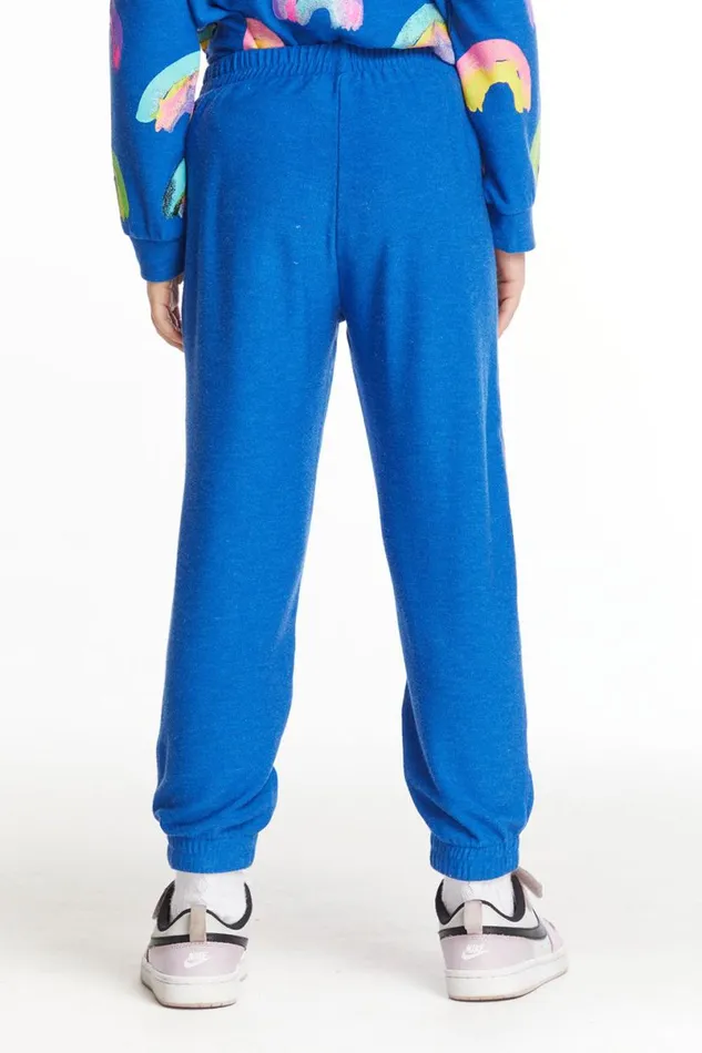 Kids Girls Chaser Brand Painted Rainbow Girls Cozy Knit Sweatpants