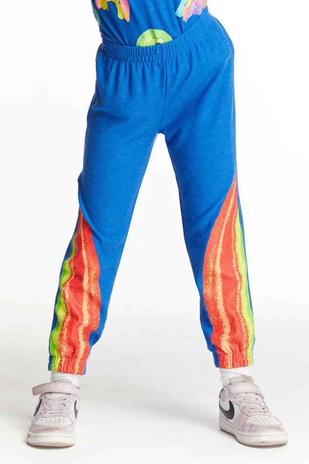 Kids Girls Chaser Brand Painted Rainbow Girls Cozy Knit Sweatpants