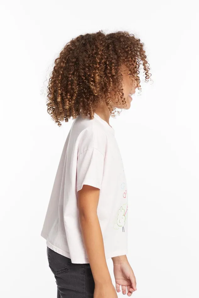 Kids Girls Chaser Brand Paris Sketch Girls Tee