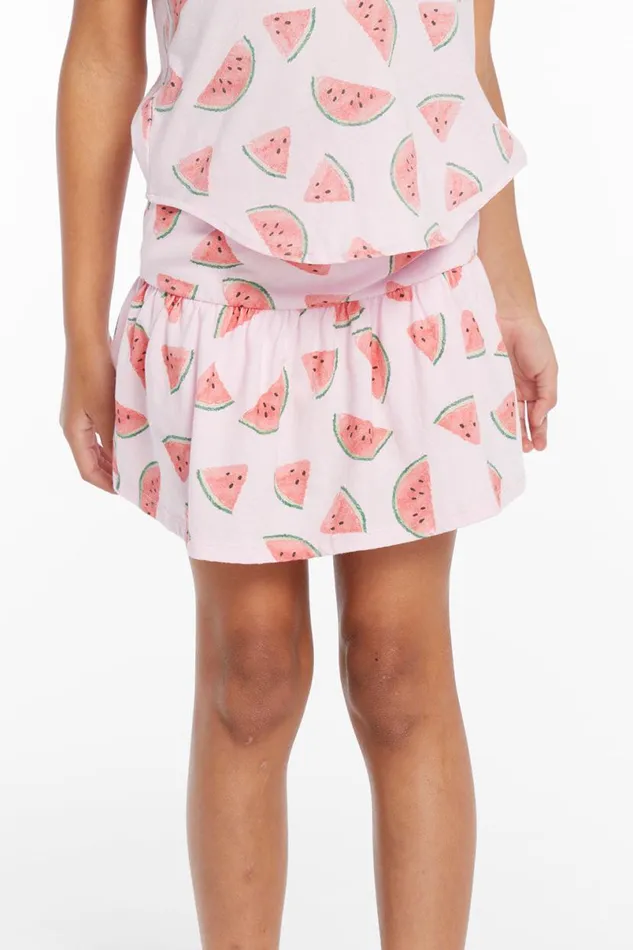 Kids Girls Chaser Brand Peplum Watermelon Heaven Girls Skort