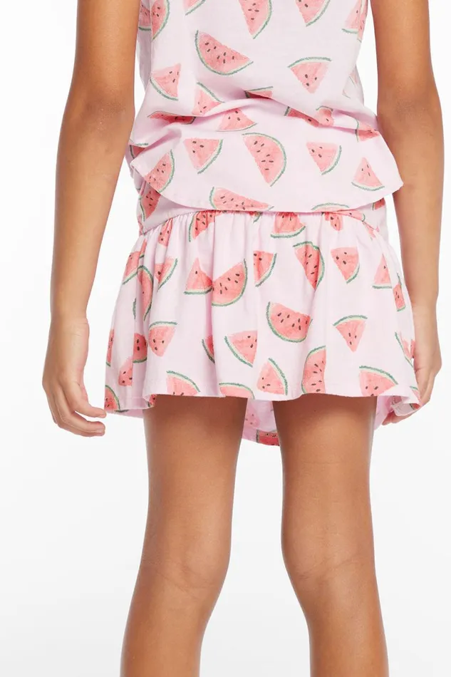 Kids Girls Chaser Brand Peplum Watermelon Heaven Girls Skort