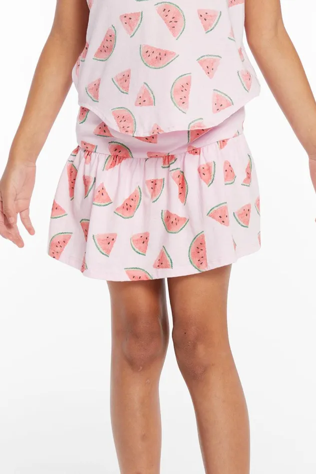 Kids Girls Chaser Brand Peplum Watermelon Heaven Girls Skort