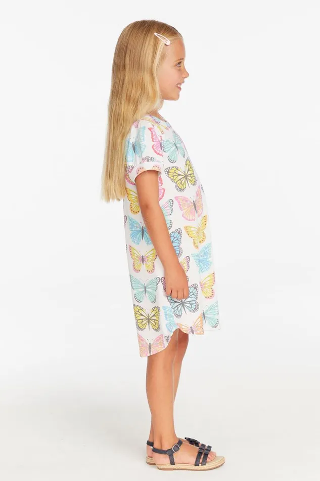 Kids Girls Chaser Brand Puff Sleeve 034She039s A Butterfly034 Dress