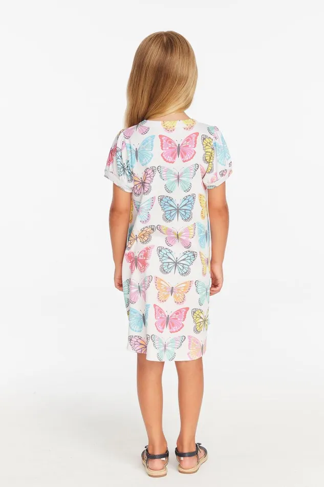 Kids Girls Chaser Brand Puff Sleeve 034She039s A Butterfly034 Dress
