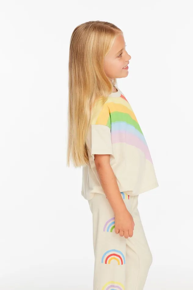 Kids Girls Chaser Brand Rainbow Girls Tee