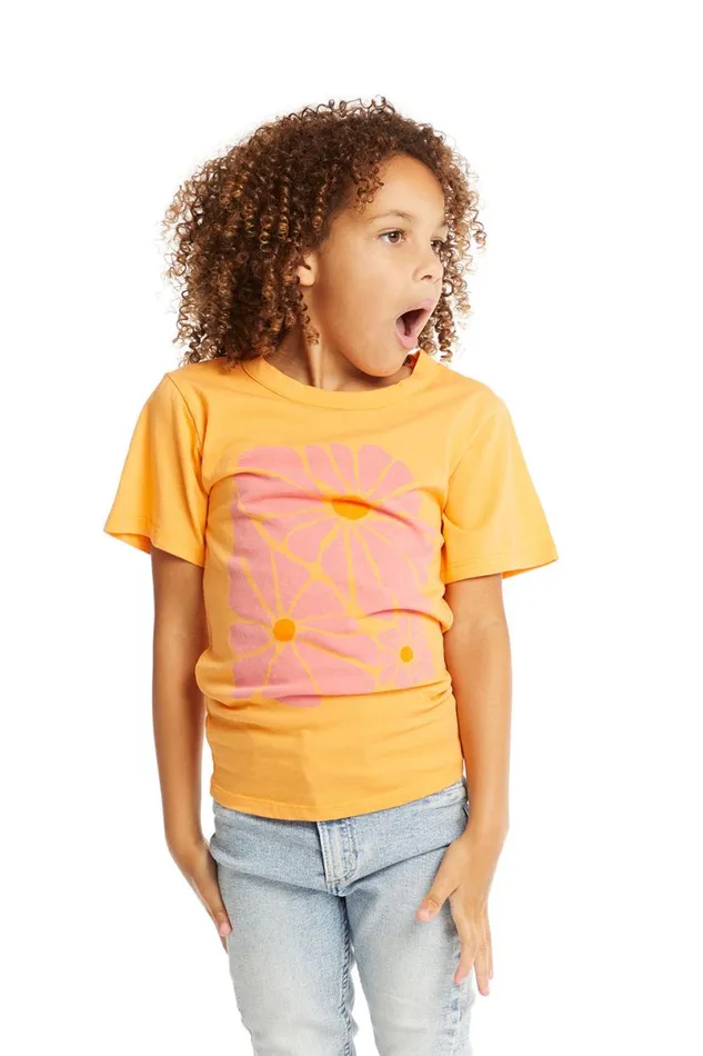 Kids Girls Chaser Brand Retro Flowers Tee