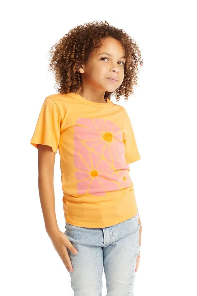 Kids Girls Chaser Brand Retro Flowers Tee