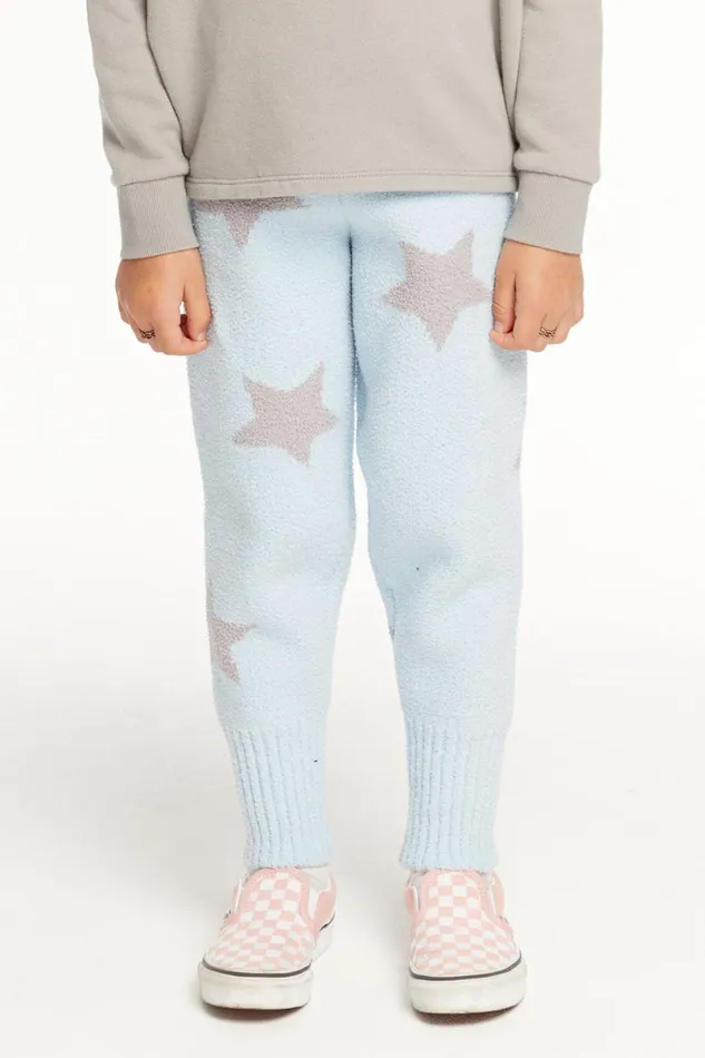Kids Girls Chaser Brand Ribbed Panel Lake Star Legging
