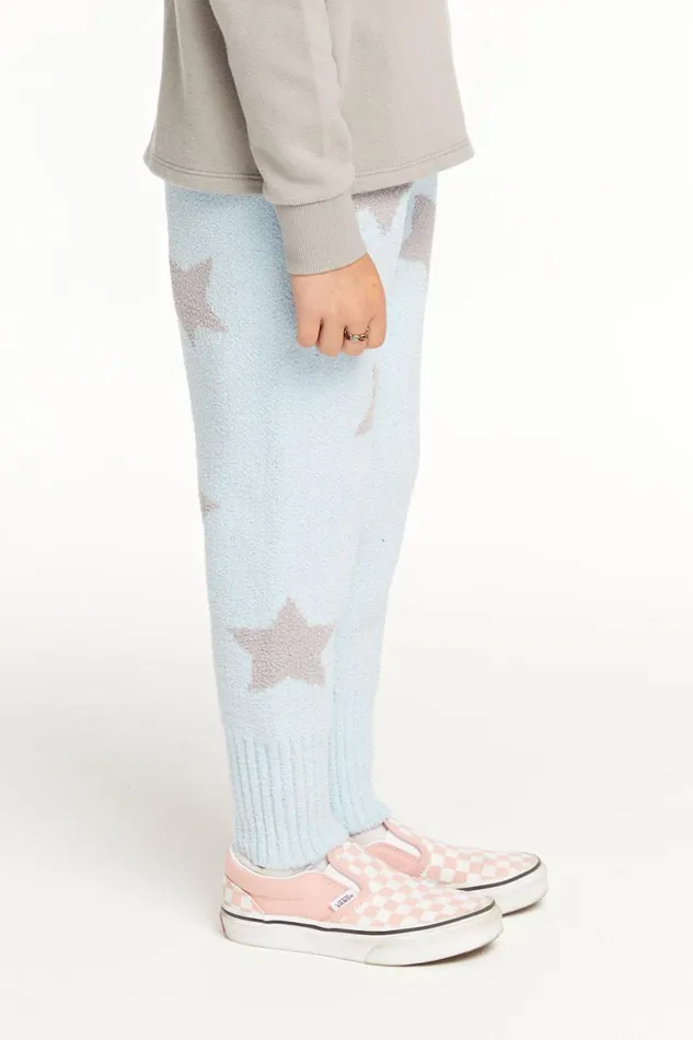 Kids Girls Chaser Brand Ribbed Panel Lake Star Legging