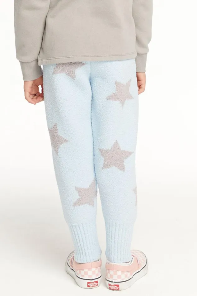 Kids Girls Chaser Brand Ribbed Panel Lake Star Legging