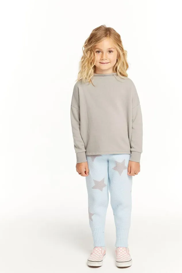 Kids Girls Chaser Brand Ribbed Panel Lake Star Legging