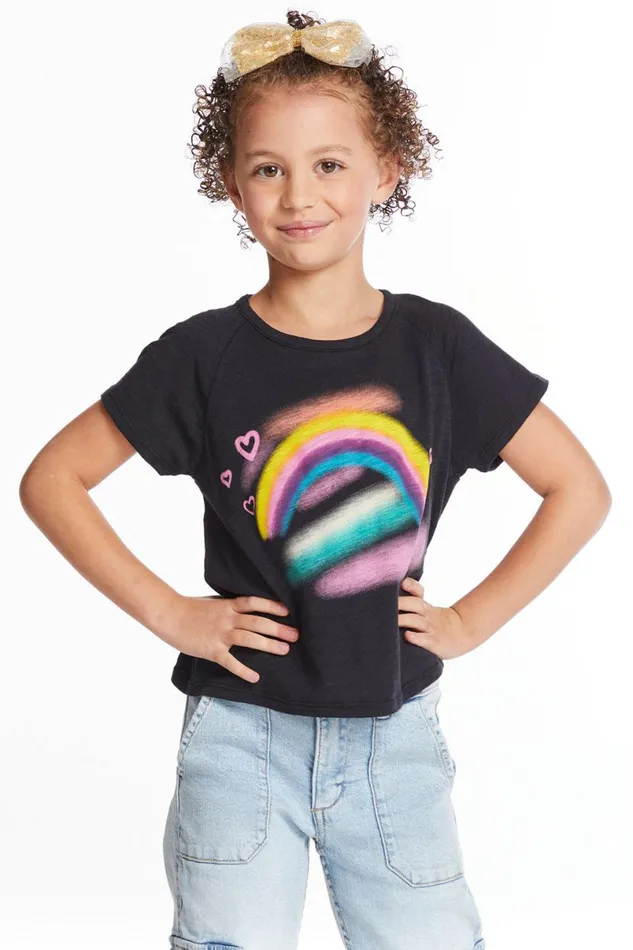 Kids Girls Chaser Brand Ride The Rainbow Girls Tee