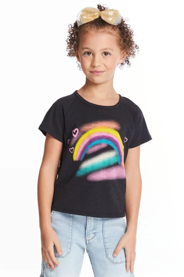 Kids Girls Chaser Brand Ride The Rainbow Girls Tee