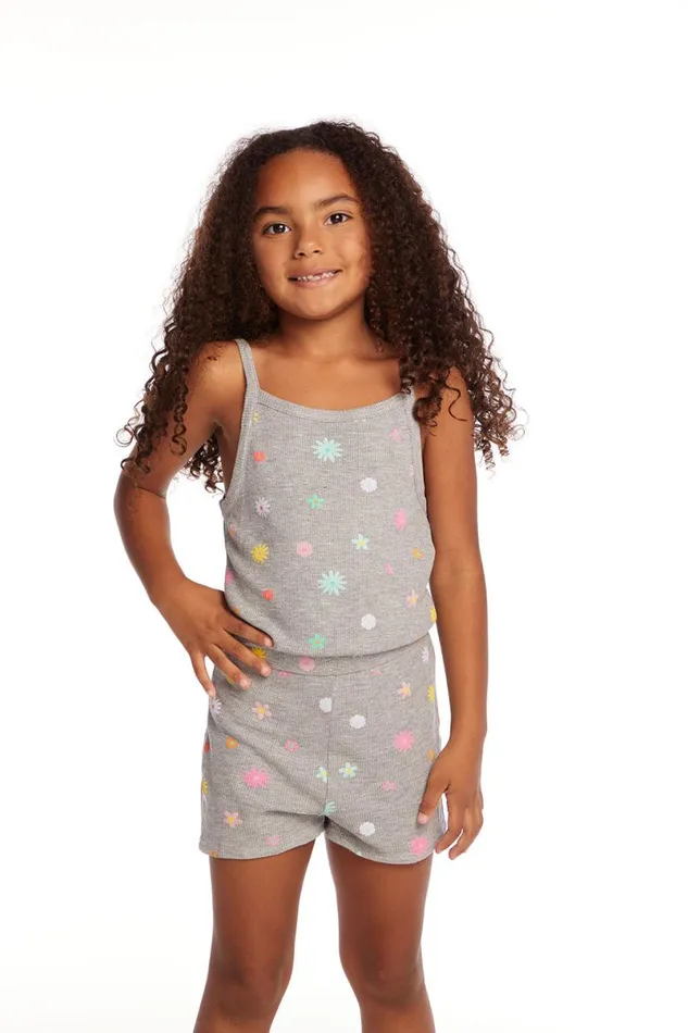 Kids Girls Chaser Brand Rosa Embroidered Flower Girls Romper