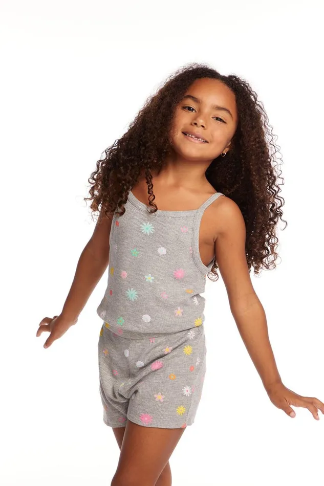 Kids Girls Chaser Brand Rosa Embroidered Flower Girls Romper