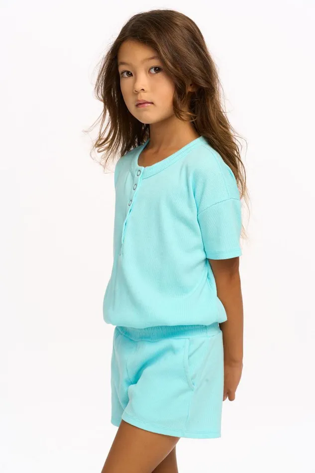Kids Girls Chaser Brand Rosie Romper 8211 Clear Blue