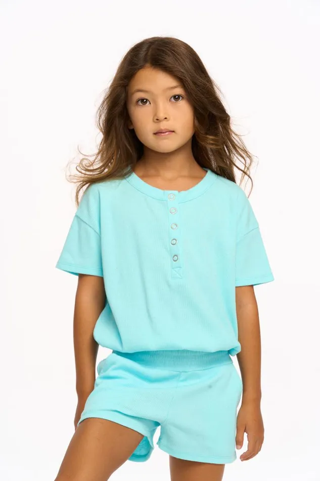 Kids Girls Chaser Brand Rosie Romper 8211 Clear Blue