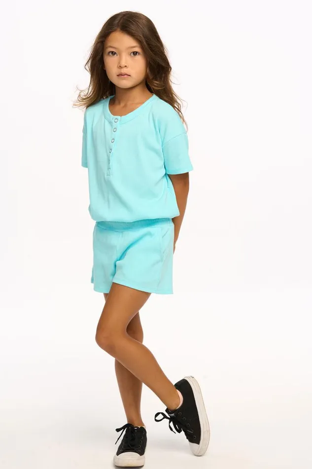Kids Girls Chaser Brand Rosie Romper 8211 Clear Blue