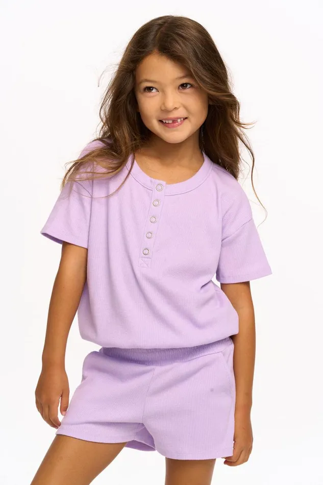 Kids Girls Chaser Brand Rosie Romper 8211 Digital Lavender
