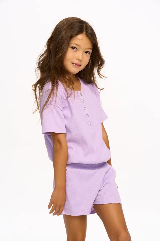 Kids Girls Chaser Brand Rosie Romper 8211 Digital Lavender