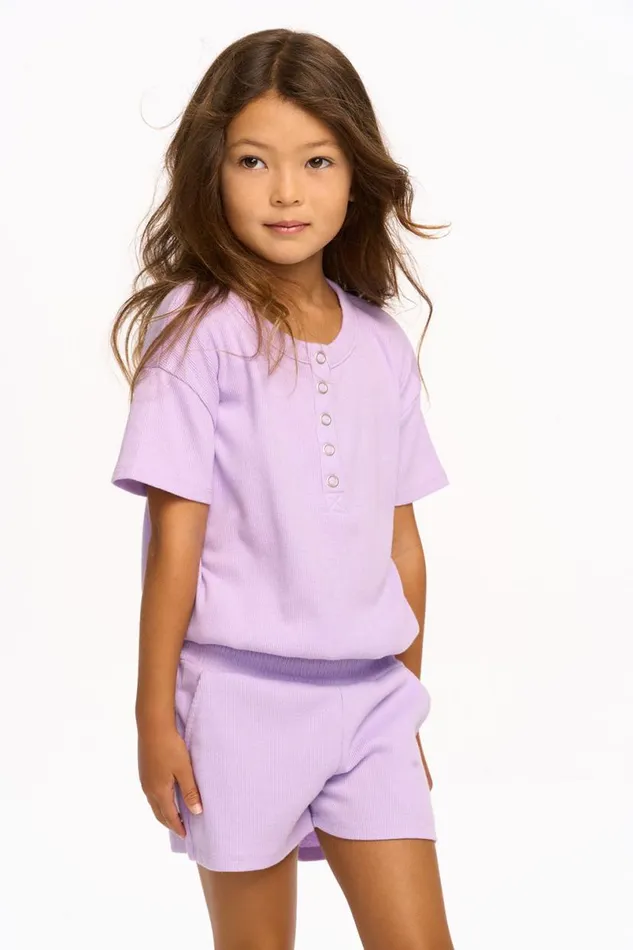 Kids Girls Chaser Brand Rosie Romper 8211 Digital Lavender