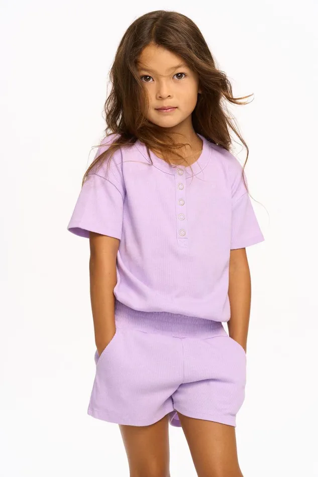 Kids Girls Chaser Brand Rosie Romper 8211 Digital Lavender