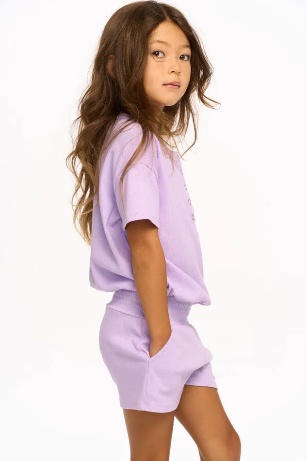 Kids Girls Chaser Brand Rosie Romper 8211 Digital Lavender