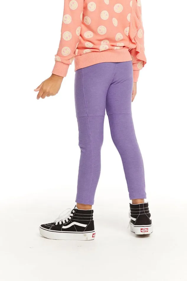 Kids Girls Chaser Brand Seamed Panel Veronica Purple Jogger