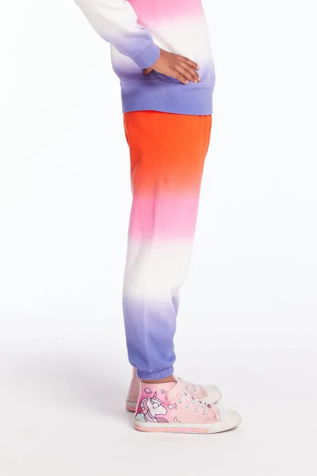 Kids Girls Chaser Brand Slim Slouchy Candy Sunset Girls Sweatpants