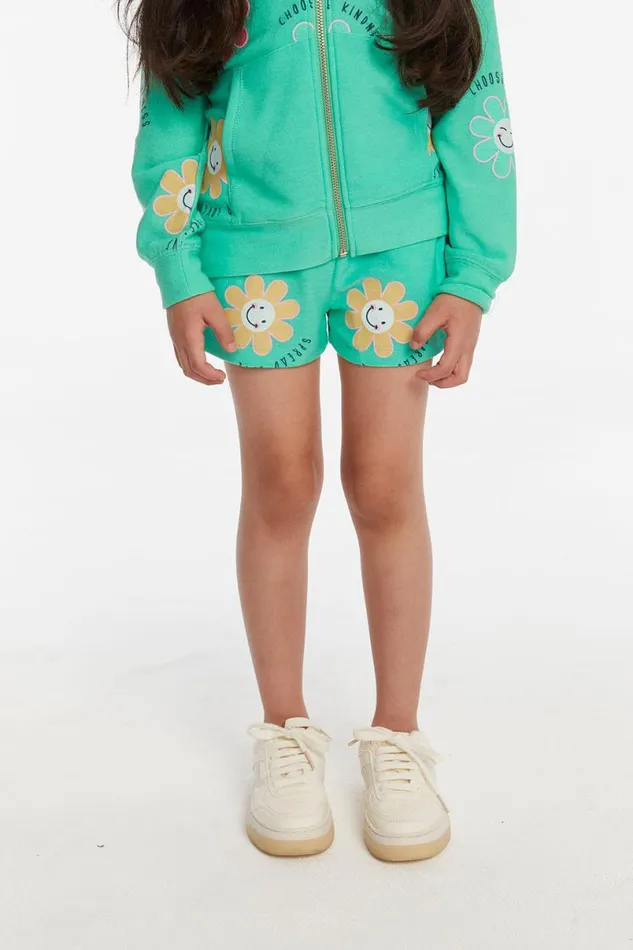 Kids Girls Chaser Brand Smiley Flower Girls Shorts