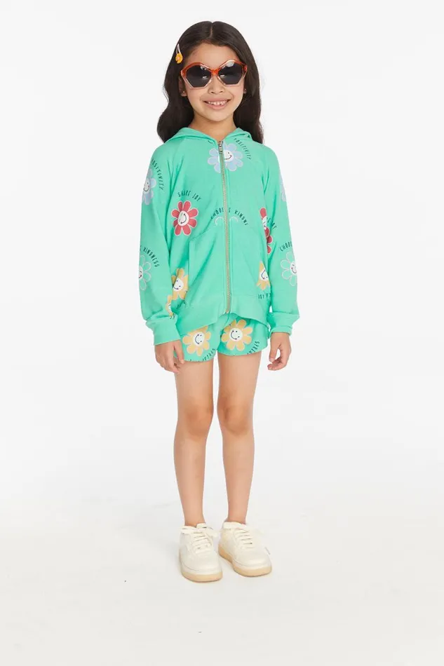 Kids Girls Chaser Brand Smiley Flower Girls Shorts
