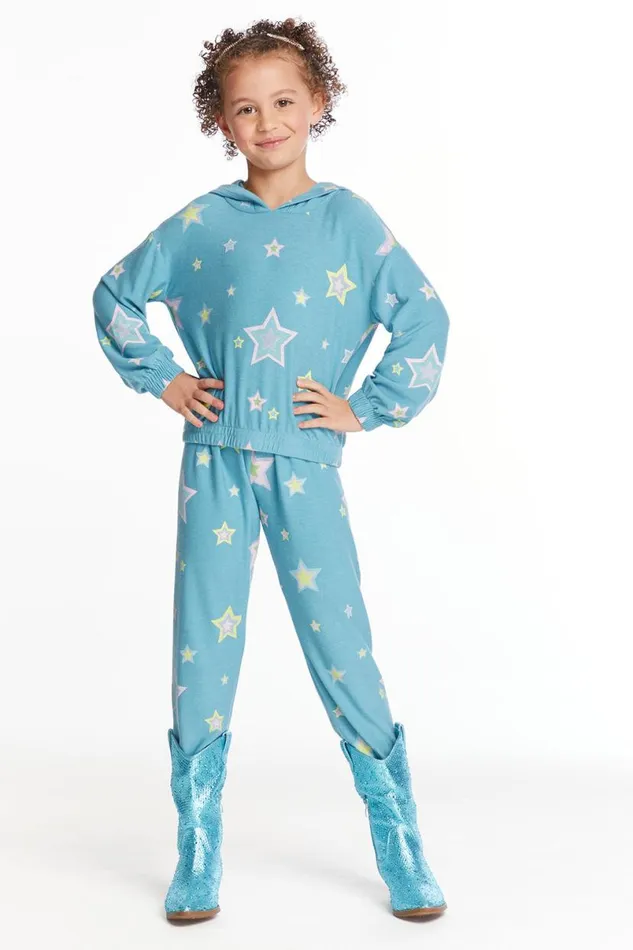 Kids Girls Chaser Brand Star Child Girls Cozy Knit Sweatpant