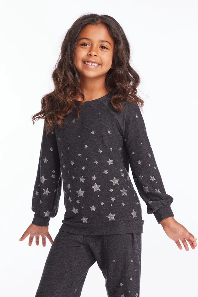 Kids Girls Chaser Brand Starry Night Girls Pullover