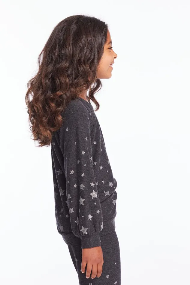Kids Girls Chaser Brand Starry Night Girls Pullover