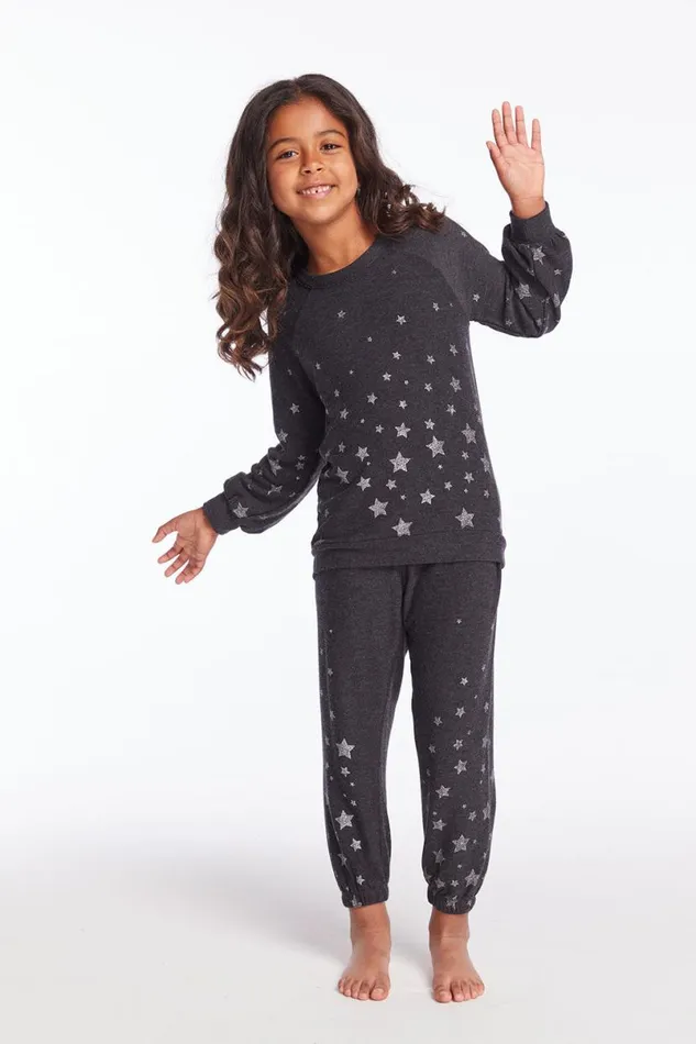 Kids Girls Chaser Brand Starry Night Girls Pullover