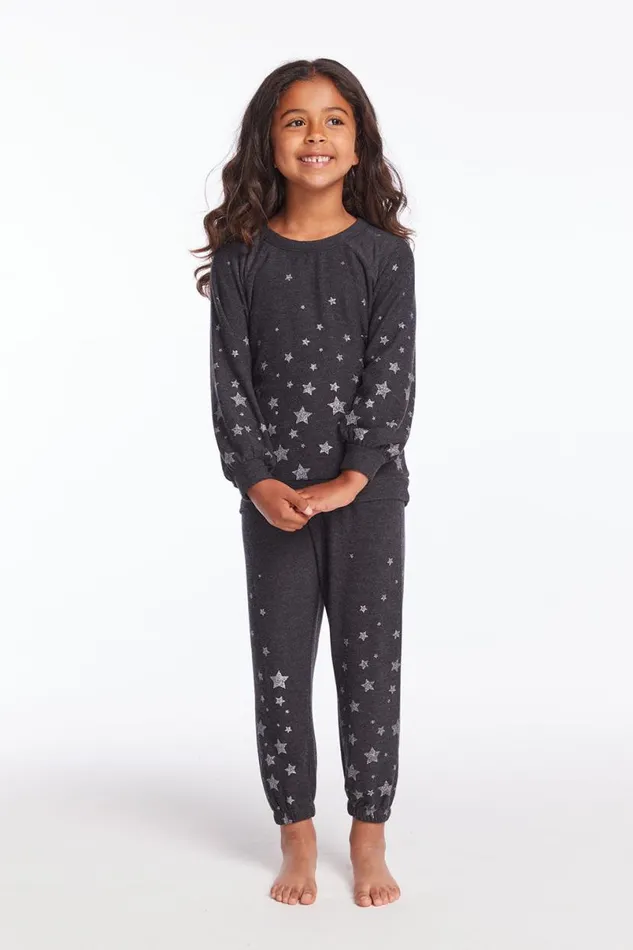Kids Girls Chaser Brand Starry Night Girls Sweatpants