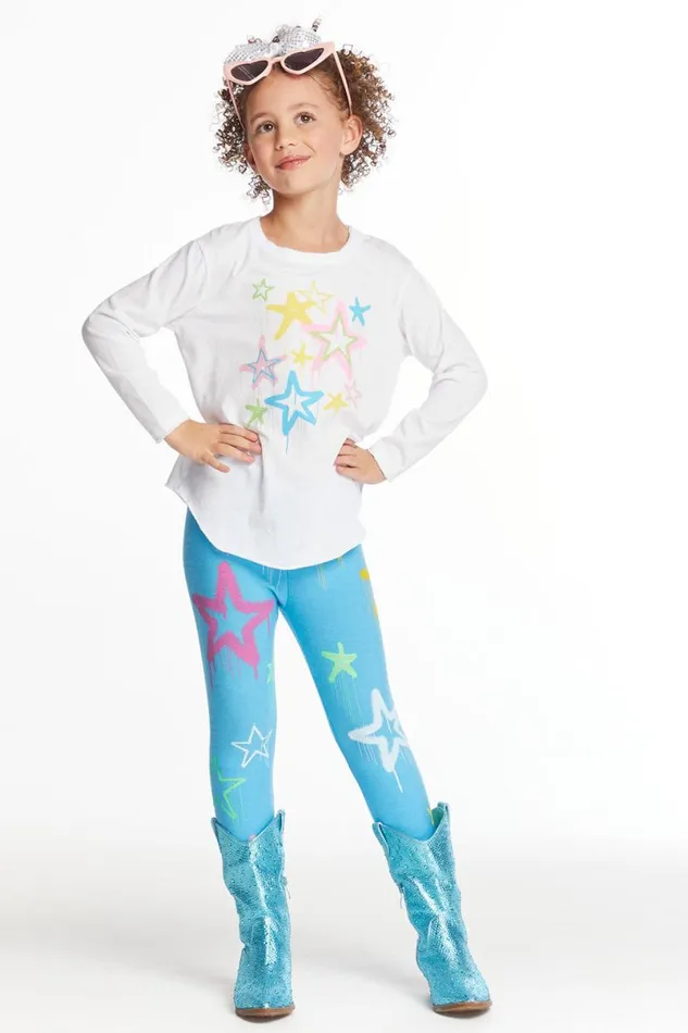 Kids Girls Chaser Brand Super Star Girls Cozy Knit Classic Legging
