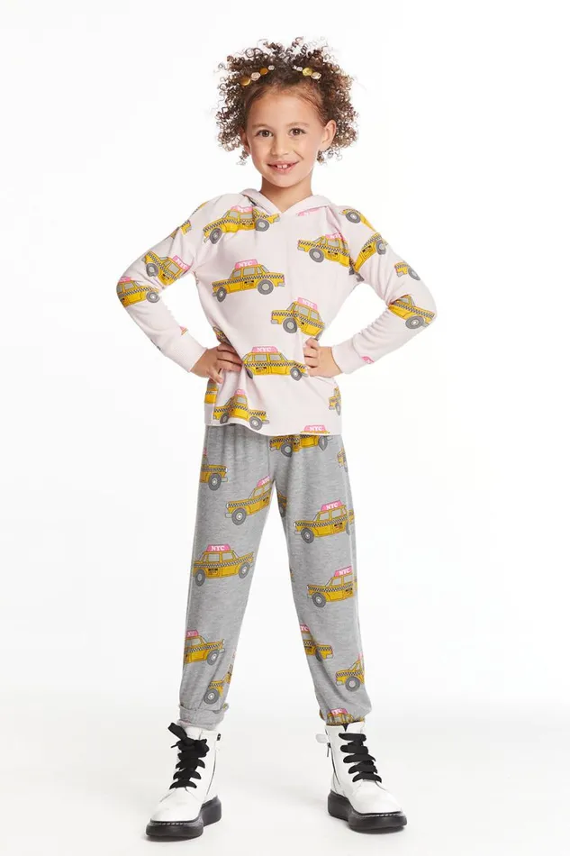 Kids Girls Chaser Brand Taxi Jam Girls Cozy Knit Sweatpant