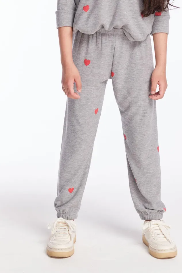 Kids Girls Chaser Brand Tiny Hearts Girls Sweatpants