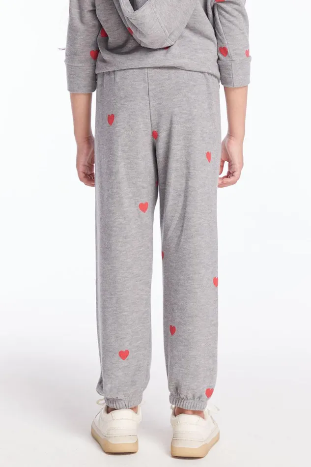Kids Girls Chaser Brand Tiny Hearts Girls Sweatpants