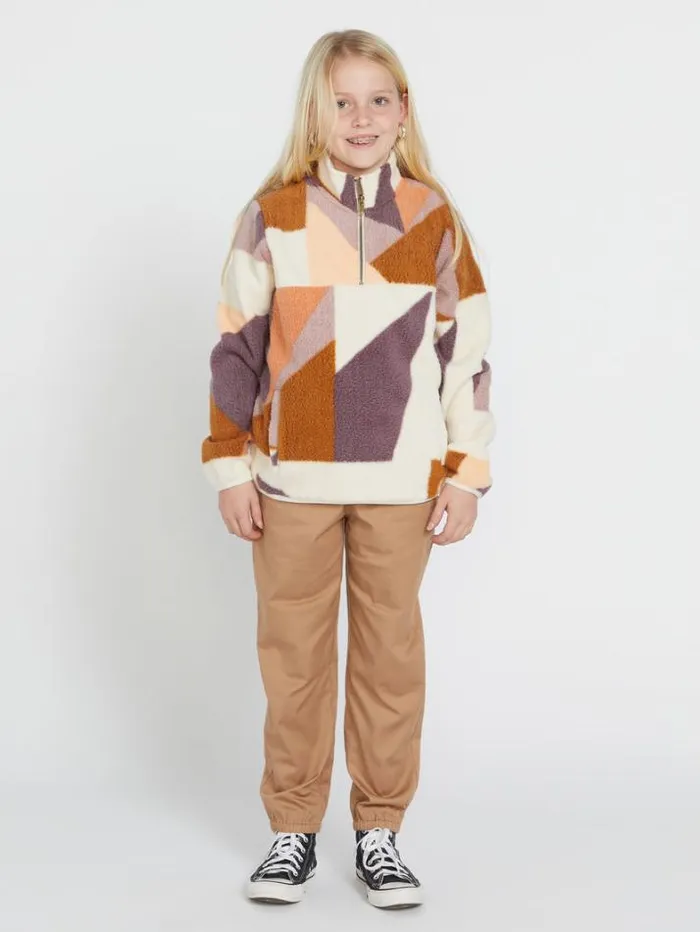 Kids Hoodies and Sweatshirts Volcom Girls Pheelin It Mock Neck Sweatshirt 8211 Multi