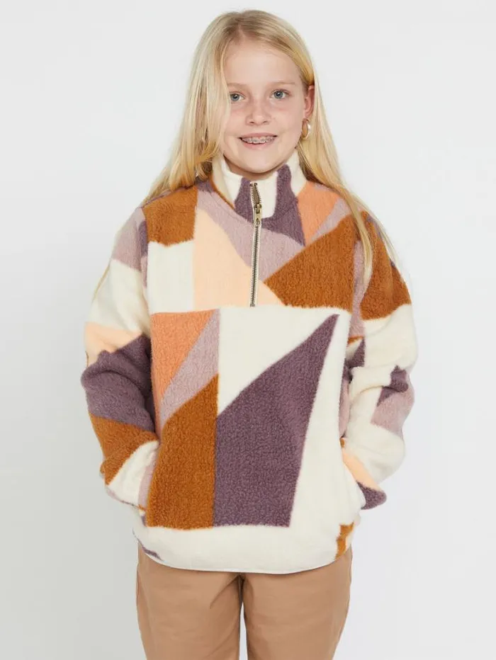 Kids Hoodies and Sweatshirts Volcom Girls Pheelin It Mock Neck Sweatshirt 8211 Multi