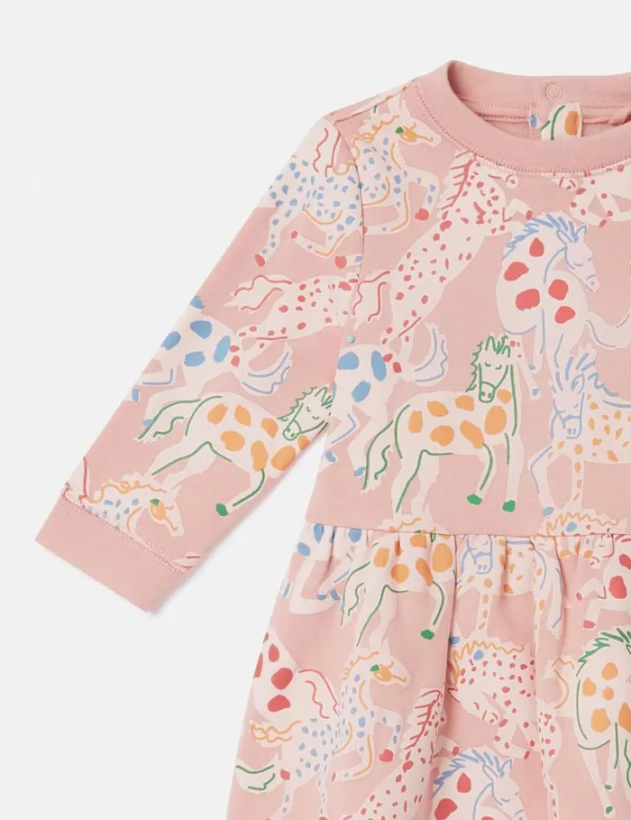 Kids Horse Print LongSleeve Dress Multicolour Stella McCartney Baby Girls Kids Horse Print LongSleeve Dress Multicolour Stella McCartney Baby Girls