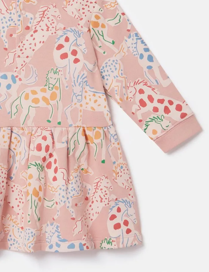 Kids Horse Print LongSleeve Dress Multicolour Stella McCartney Baby Girls Kids Horse Print LongSleeve Dress Multicolour Stella McCartney Baby Girls